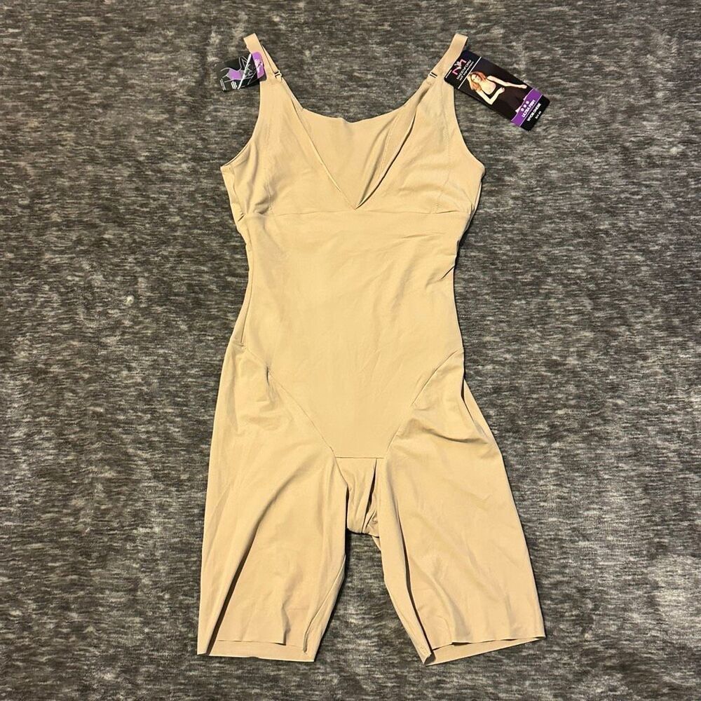 Maidenform Ultra Firm WYOB Onesie Tan | Women Size Small